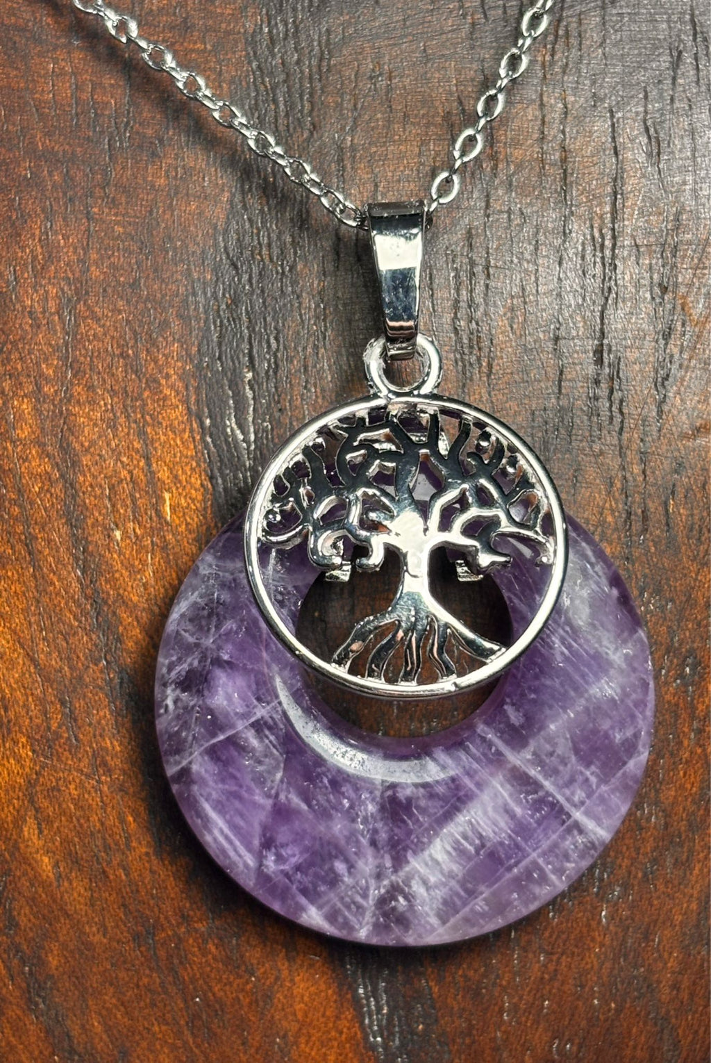 Cadena acero inoxidable+Amatista