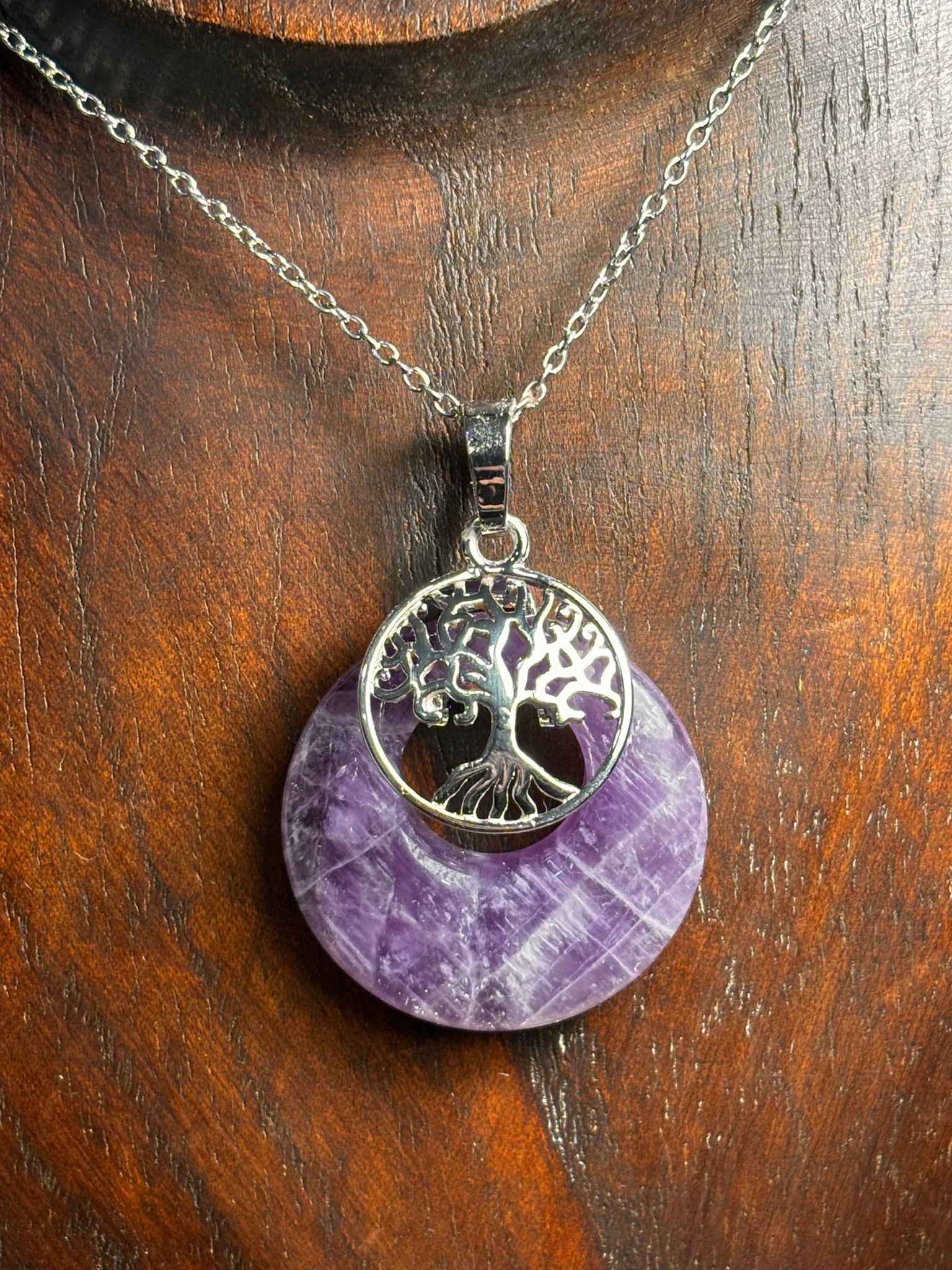 Cadena acero inoxidable+Amatista