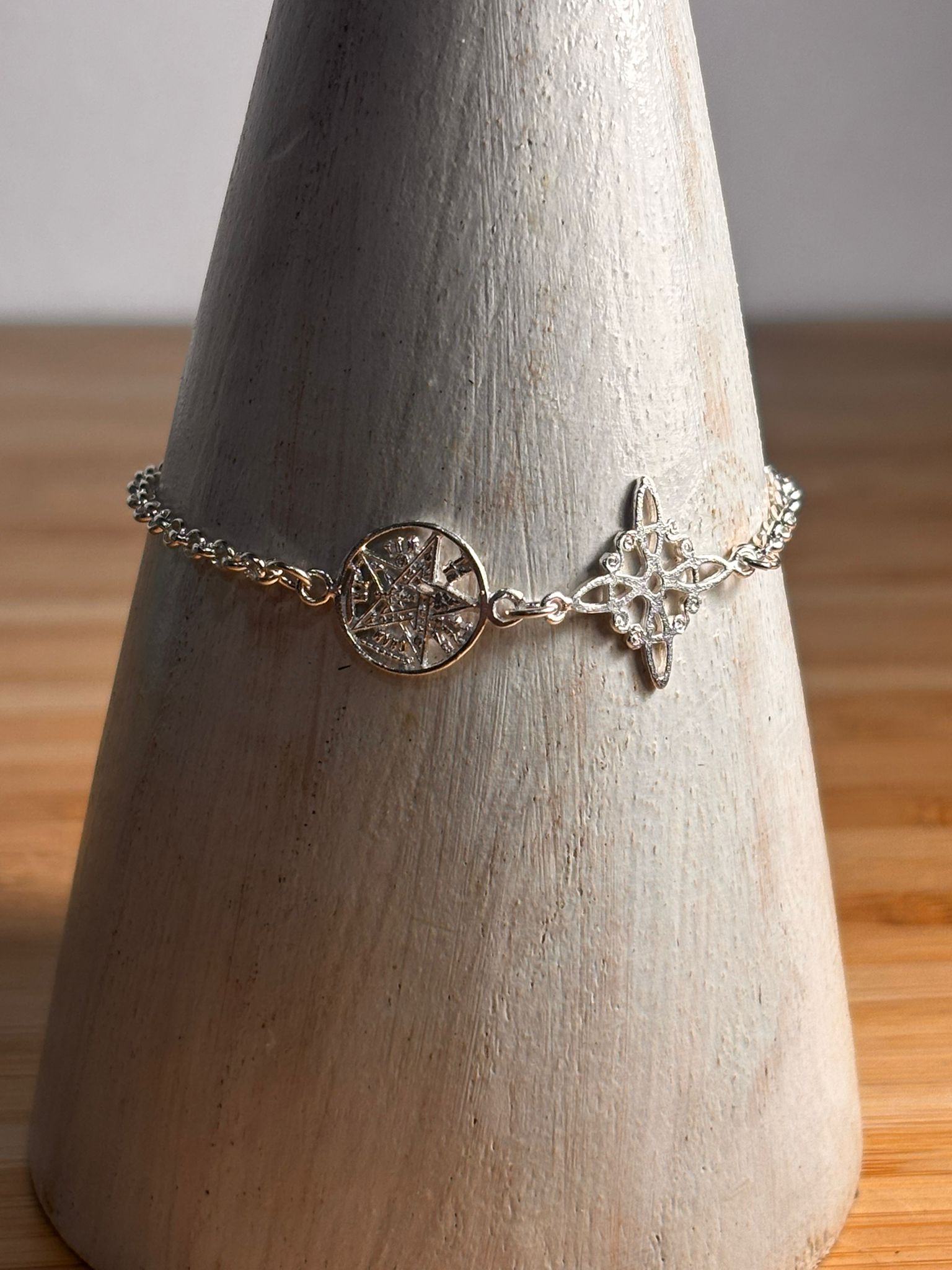 Pulsera Plata 925+Doble protección