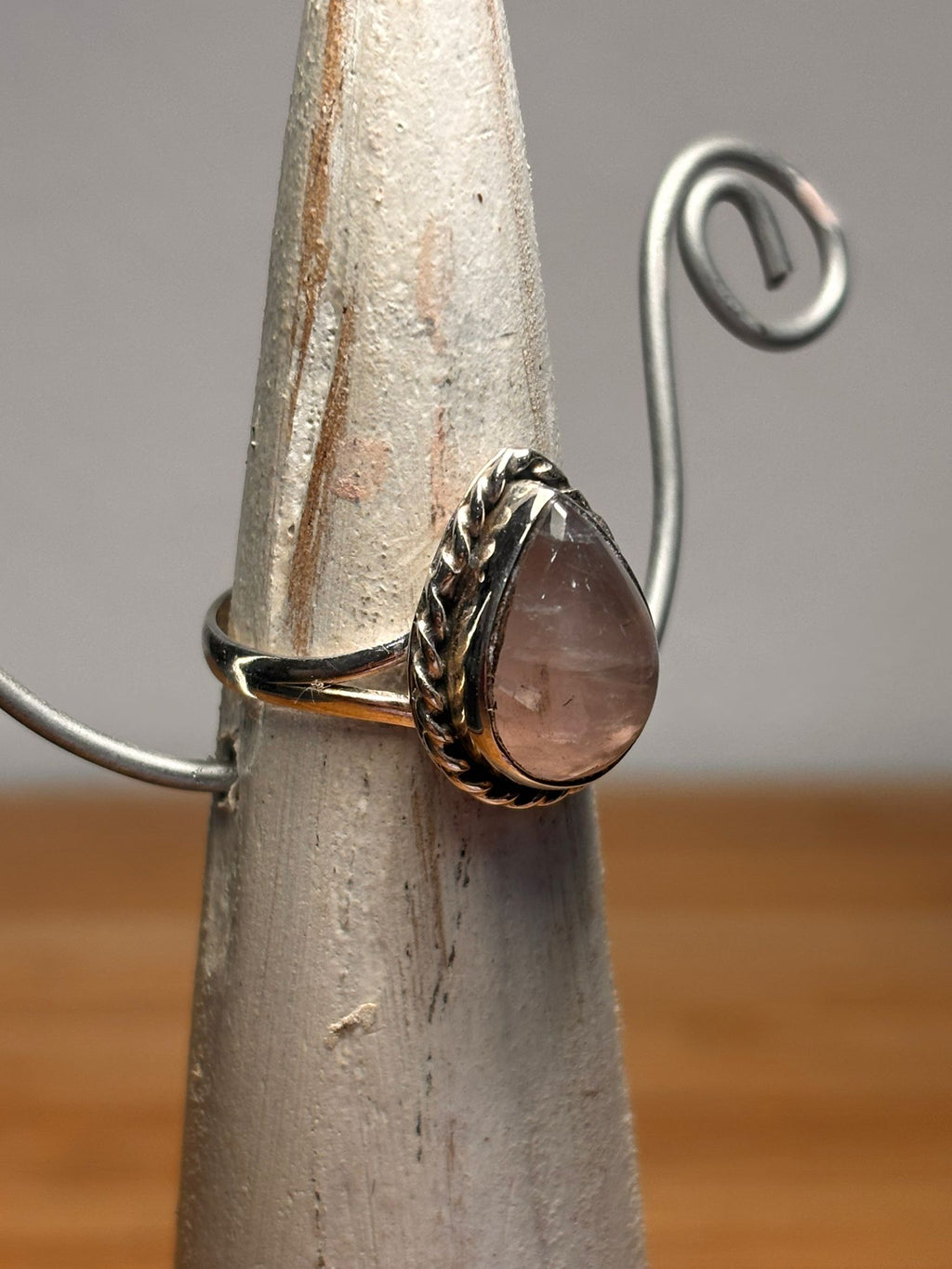 “NOVEDAD” Anillo Plata 925+Cuarzo Rosa