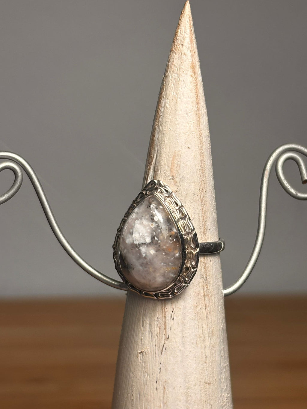 “NOVEDAD” Anillo Plata 925+Ópalo Dendrítico