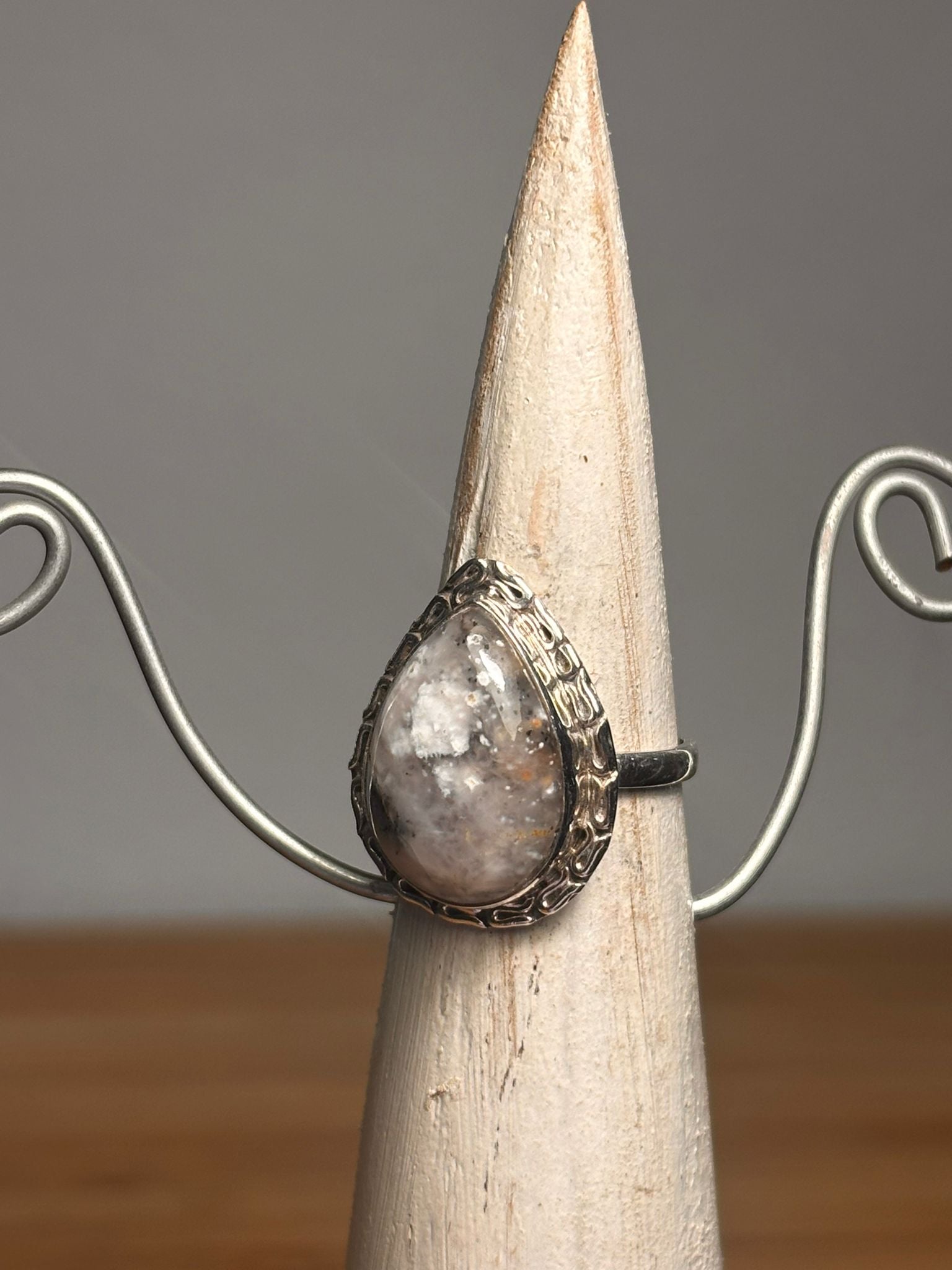 “NOVEDAD” Anillo Plata 925+Ópalo Dendrítico